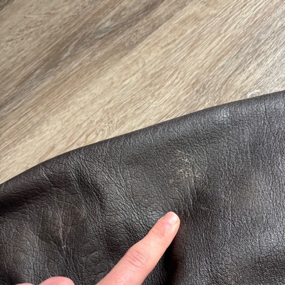 LL Bean Vintage 80's Mens XL Leather Flight Bomber Jacket Brown A-2 Made in USA - Picture 7 of 10